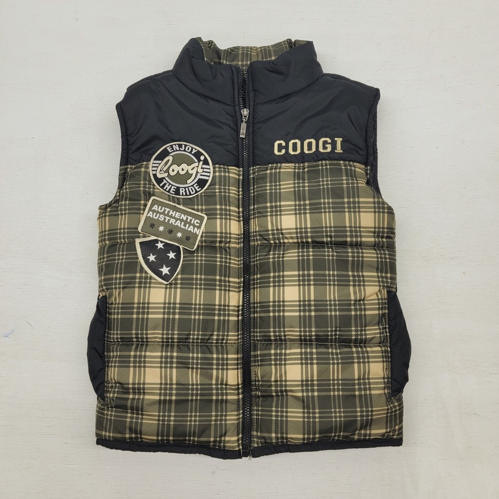 Coogi‎ Kids Children's Plaid Puffer Vest Authentic Australian Jacket Sz 4 EUC